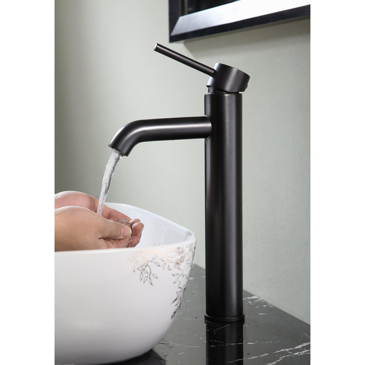 ANZZI Valle Series 9" Single Hole Oil Rubbed Bronze Bathroom Sink Faucet