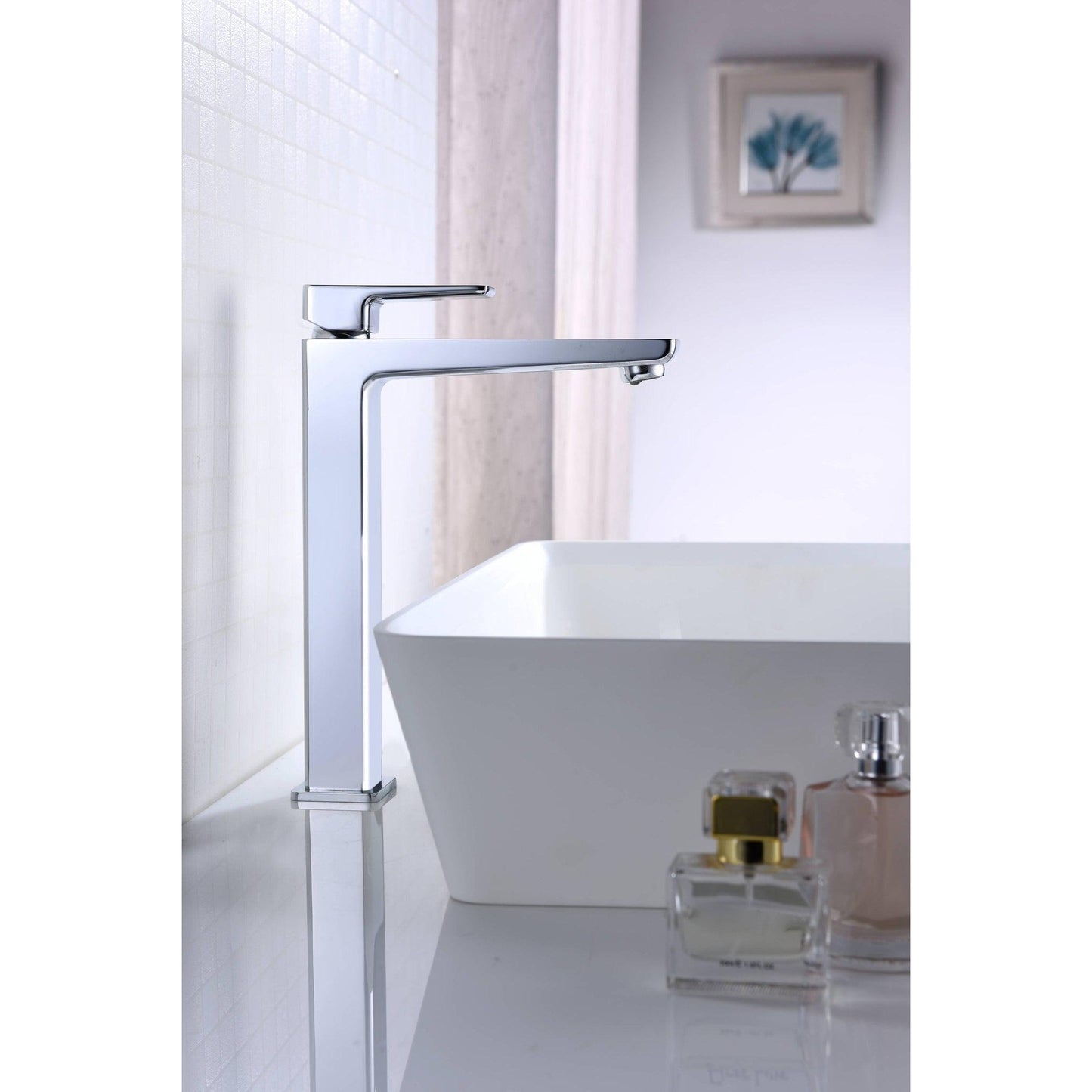 ANZZI Valor Series 9" Single Hole Polished Chrome Bathroom Sink Faucet