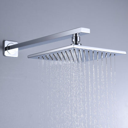 ANZZI Viace Series Wall-Mounted Polished Chrome Single Handle Fixed Heavy Rain Shower Head