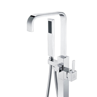 ANZZI Victoria Series 2-Handle Polished Chrome Clawfoot Tub Faucet With Euro-Grip Handheld Sprayer