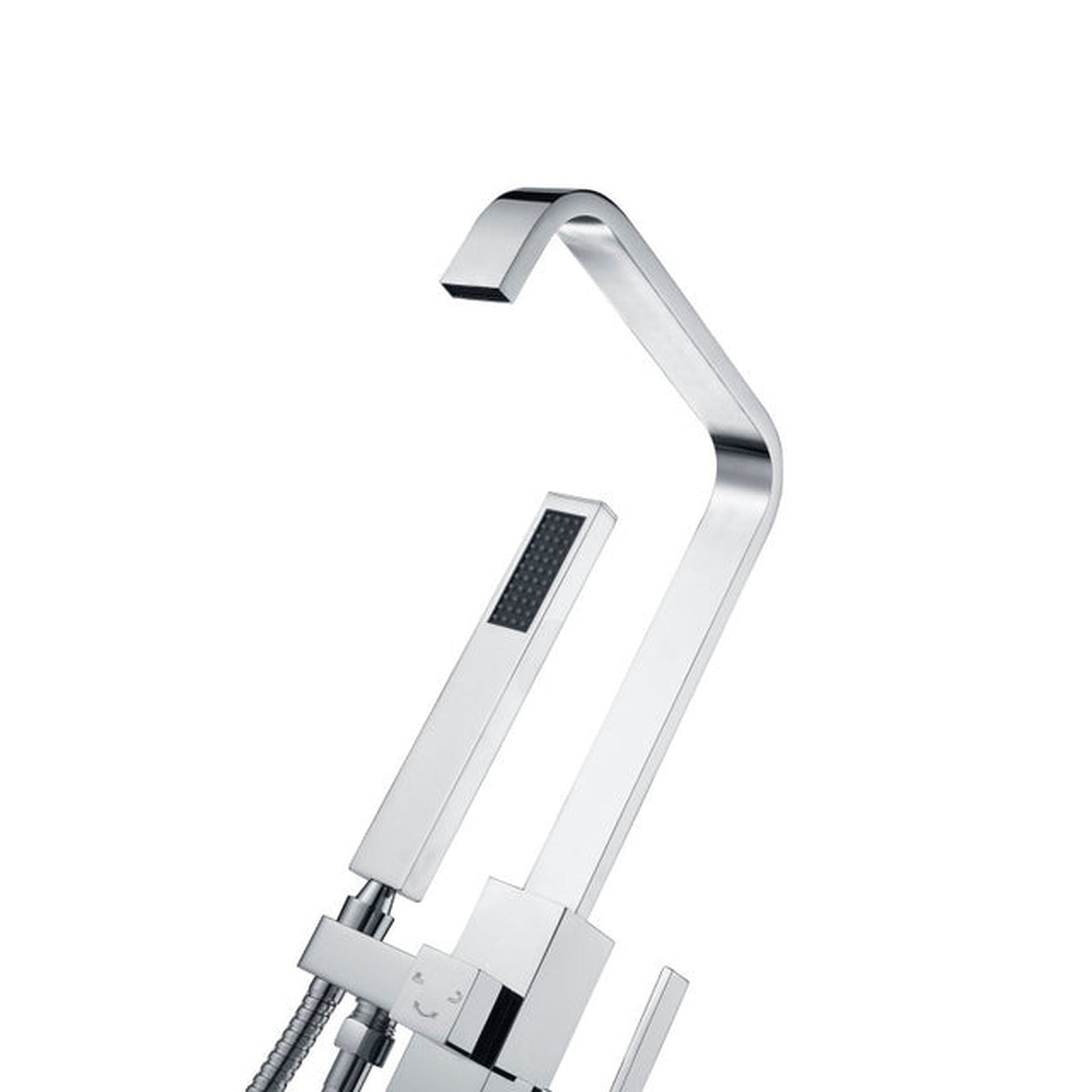 ANZZI Victoria Series 2-Handle Polished Chrome Clawfoot Tub Faucet With Euro-Grip Handheld Sprayer