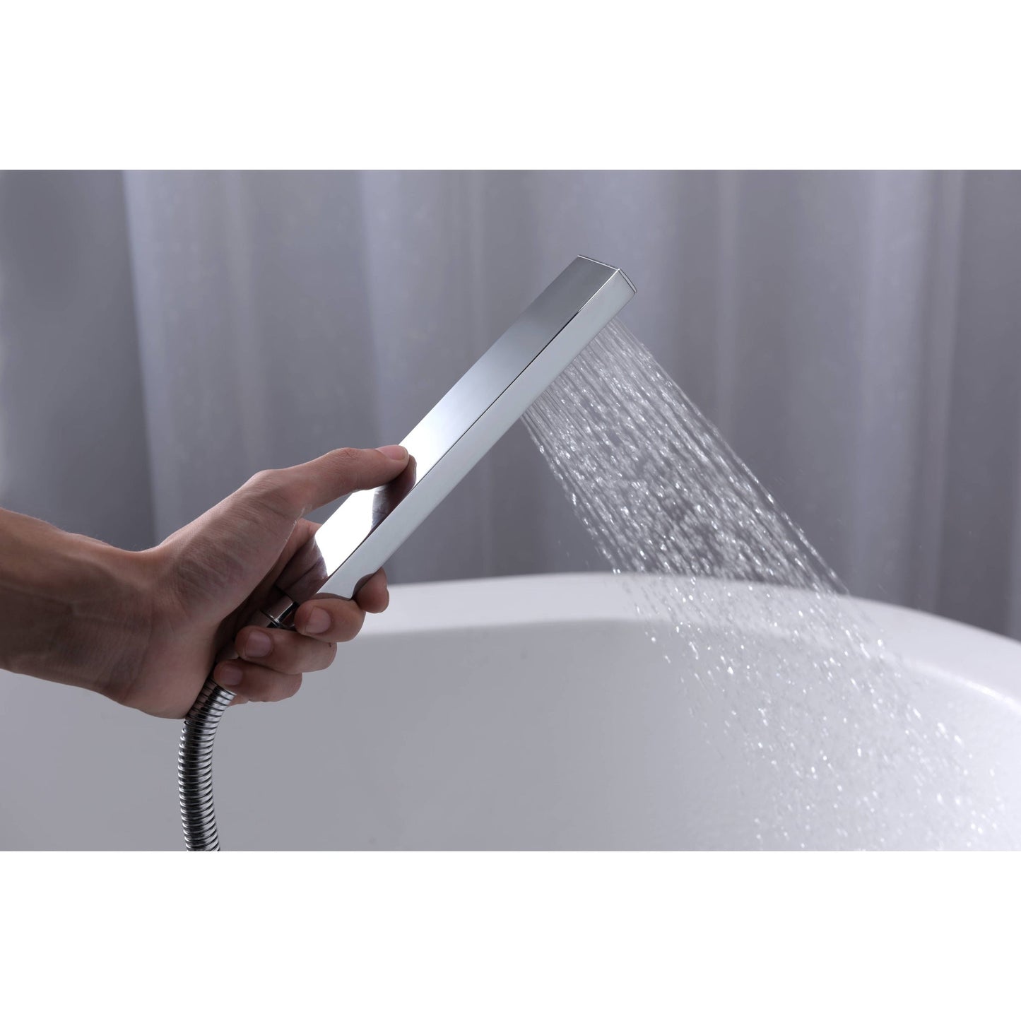 ANZZI Victoria Series 2-Handle Polished Chrome Clawfoot Tub Faucet With Euro-Grip Handheld Sprayer