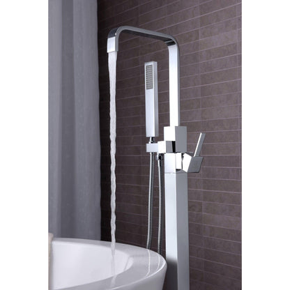 ANZZI Victoria Series 2-Handle Polished Chrome Clawfoot Tub Faucet With Euro-Grip Handheld Sprayer