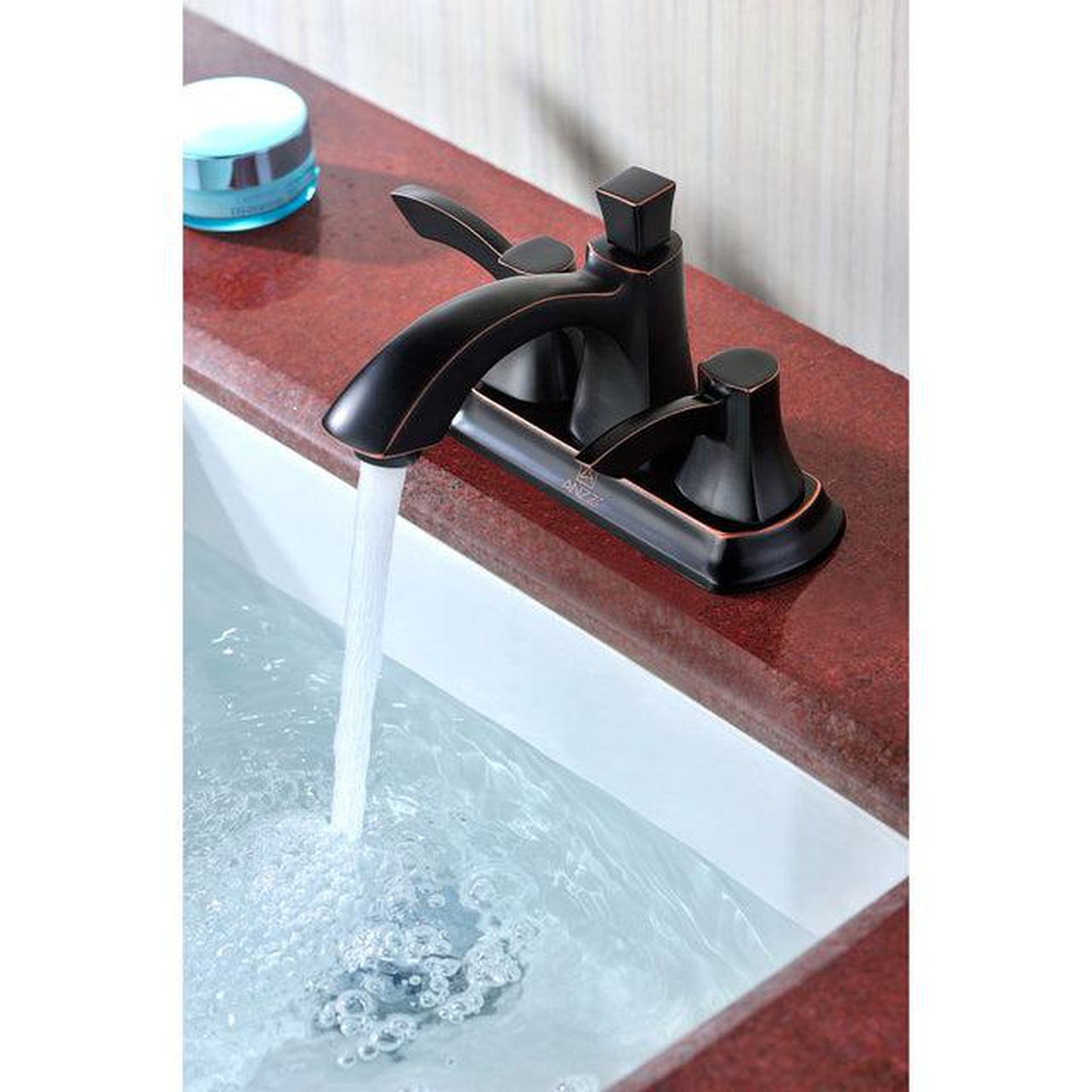 ANZZI Vista Series 3" Centerset Oil Rubbed Bronze Mid-Arc Bathroom Sink Faucet