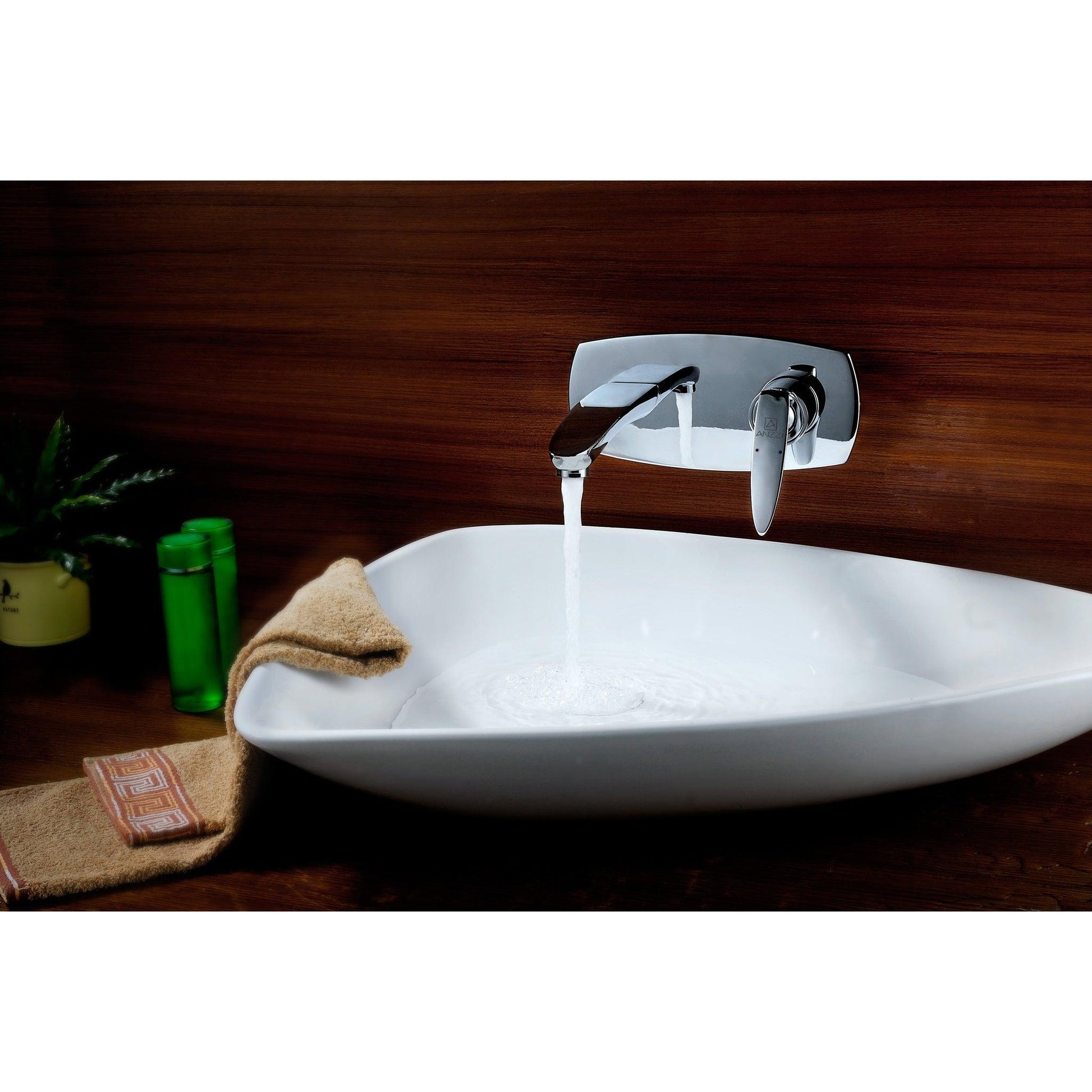 ANZZI Voce Series 7" Single Hole Polished Chrome Bathroom Sink Faucet