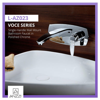 ANZZI Voce Series 7" Single Hole Polished Chrome Bathroom Sink Faucet