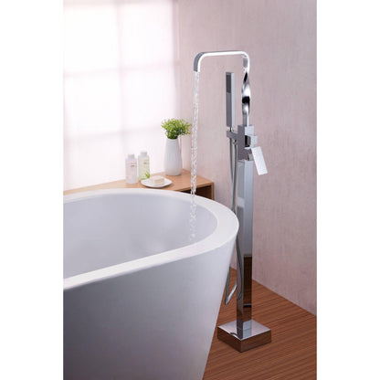 ANZZI Yosemite Series 2-Handle Polished Chrome Clawfoot Tub Faucet With Euro-Grip Handheld Sprayer