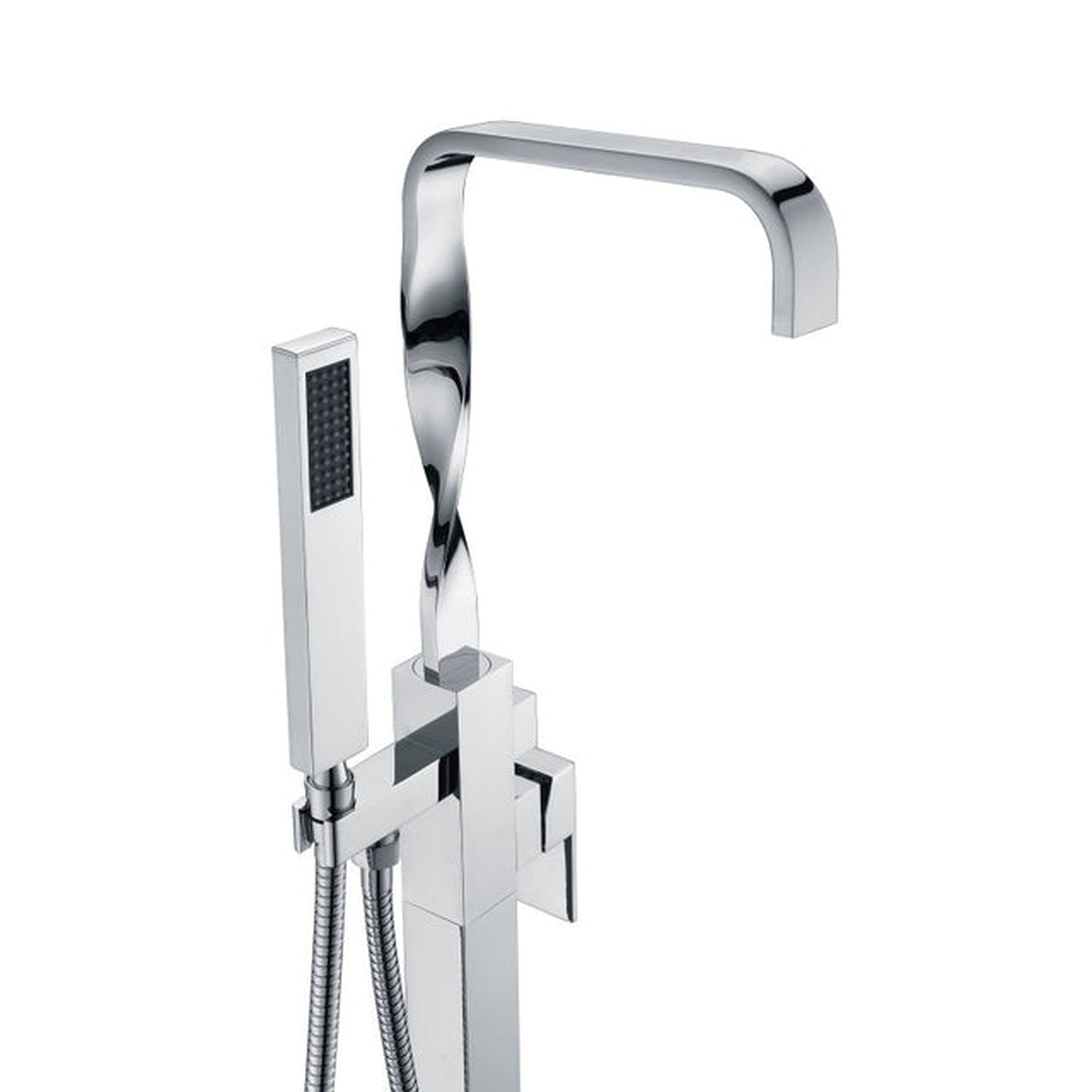 ANZZI Yosemite Series 2-Handle Polished Chrome Clawfoot Tub Faucet With Euro-Grip Handheld Sprayer