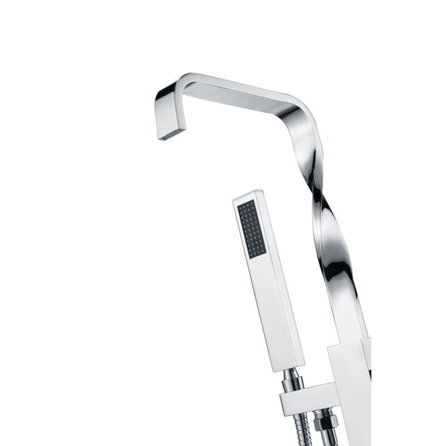 ANZZI Yosemite Series 2-Handle Polished Chrome Clawfoot Tub Faucet With Euro-Grip Handheld Sprayer