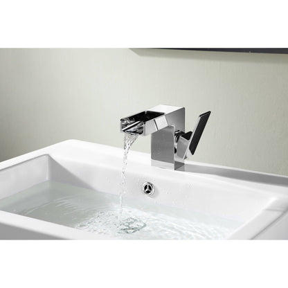 ANZZI Zhona Series 5" Single Hole Polished Chrome Low-Arc Bathroom Sink Faucet