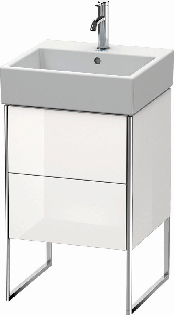 Duravit XSquare 19" White High Gloss Two Drawer Floorstanding Vanity Unit (XS447202222)