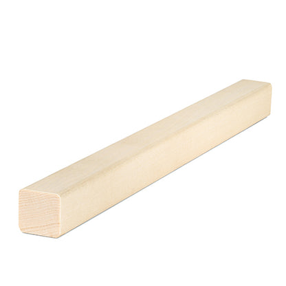 PROSAUNAS Aspen 1" x 1" x 8' Natural Aspen Wood Smooth 4 Sides, Eased Edges, Square-Edge Hidden Profile Trim Moulding