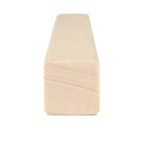 PROSAUNAS Aspen 1" x 1" x 1' Natural Aspen Wood Smooth 4 Sides, Eased Edges, Square-Edge Hidden Profile Trim Moulding