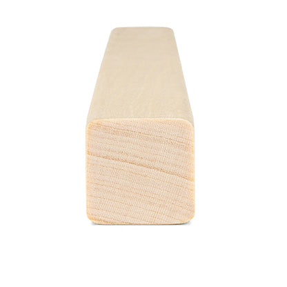 PROSAUNAS Aspen 1" x 1" x 1' Natural Aspen Wood Smooth 4 Sides, Eased Edges, Square-Edge Hidden Profile Trim Moulding