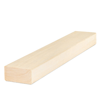 PROSAUNAS Aspen 2" x 3" x 1' Natural Aspen Wood Smooth 4 Sides, Eased Edges Sauna Bench Material