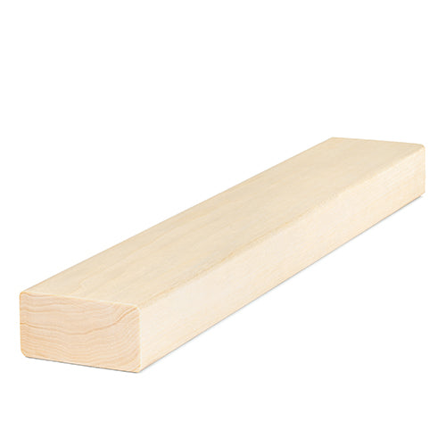 PROSAUNAS Aspen 2" x 3" x 1' Natural Aspen Wood Smooth 4 Sides, Eased Edges Sauna Bench Material