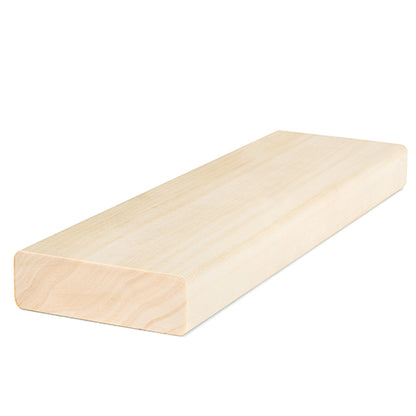 PROSAUNAS Aspen 2" x 4" x 10' Natural Aspen Wood Smooth 4 Sides, Eased Edges Sauna Bench Material