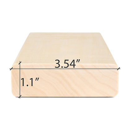 PROSAUNAS Aspen 2" x 4" x 4' Natural Aspen Wood Smooth 4 Sides, Eased Edges Sauna Bench Material