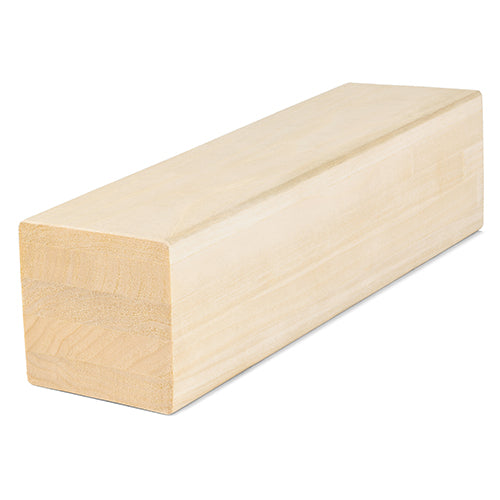 PROSAUNAS Aspen 3" x 3" x 8' Natural Aspen Wood Smooth 4 Sides, Eased Edges Sauna Bench Material