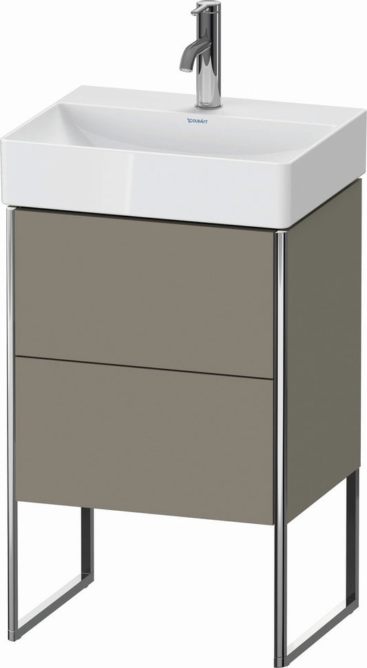 Duravit XSquare 19" Stone Gray Two Drawer Floorstanding Vanity Unit (XS443809292)