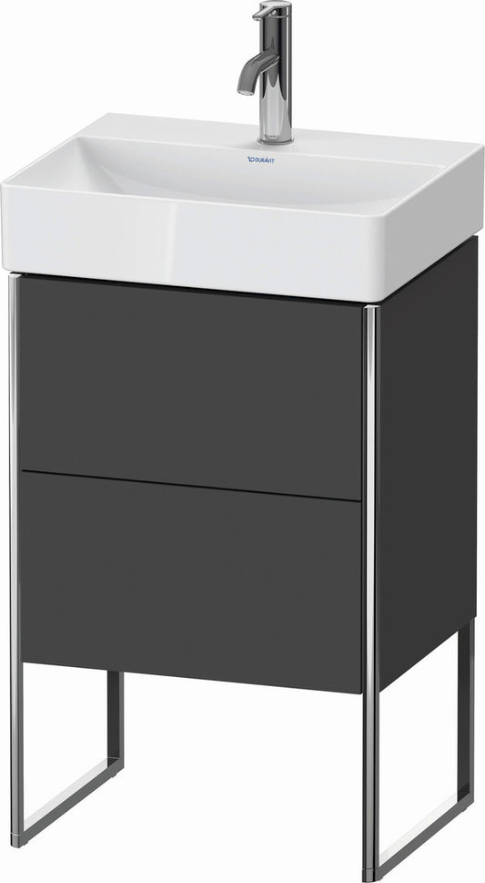 Duravit XSquare 19" Graphite Two Drawer Floorstanding Vanity Unit (XS443804949)