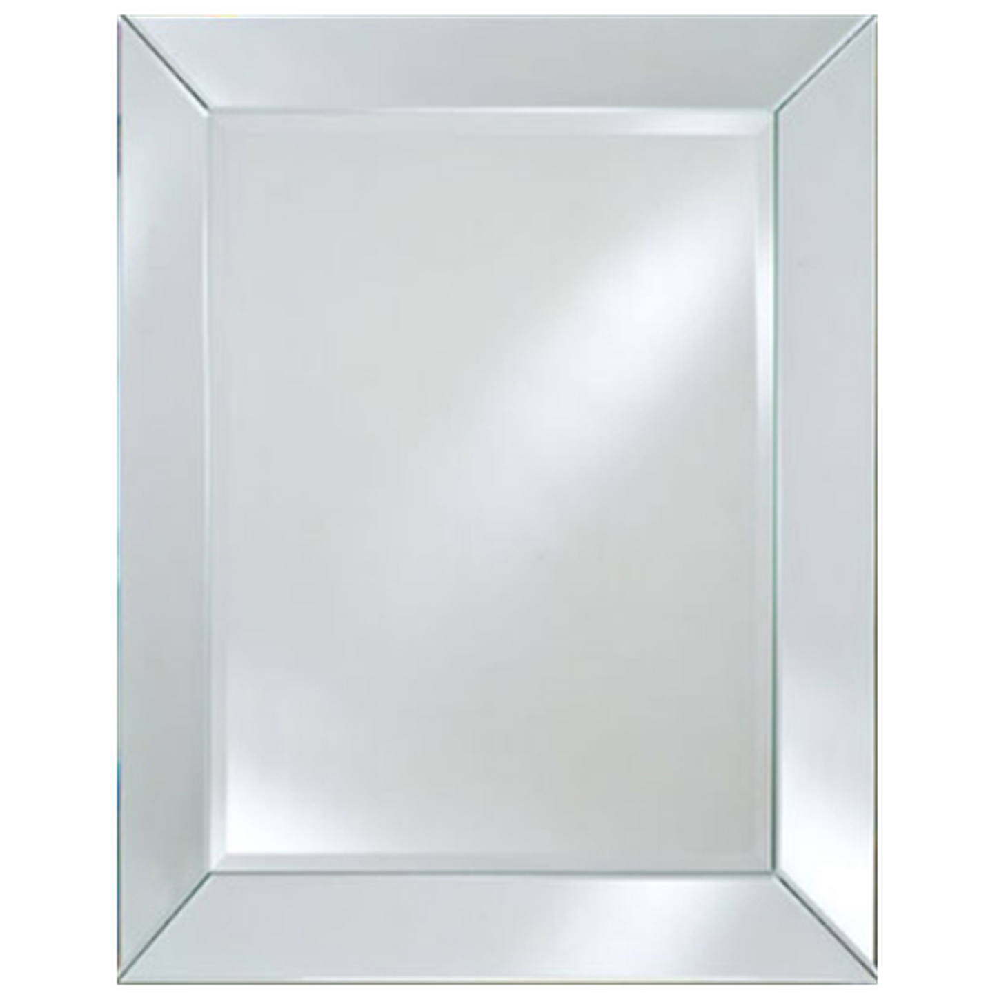 Afina 24" x 30" Radiance Venetian Rectangular Cut Glass and Etched Wall Mirror