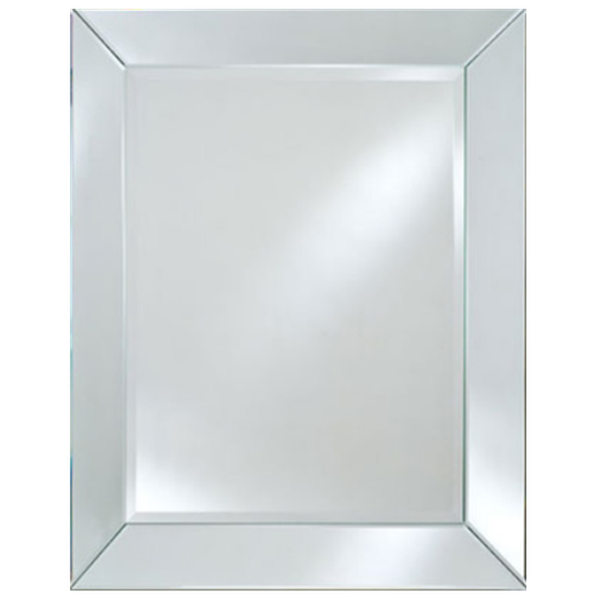 Afina 24" x 30" Radiance Venetian Rectangular Cut Glass and Etched Wall Mirror