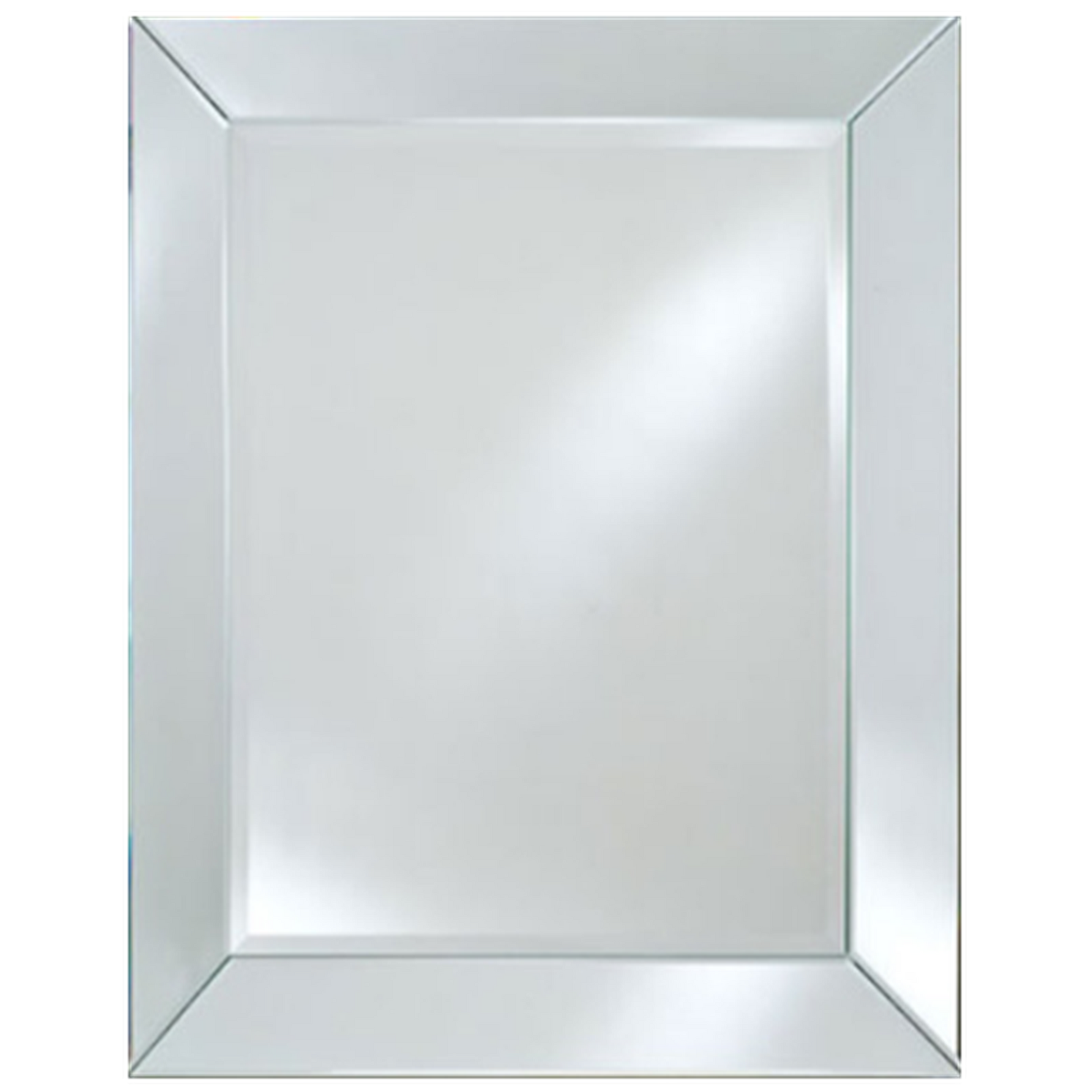 Afina 30" x 36" Radiance Venetian Rectangular Cut Glass and Etched Wall Mirror