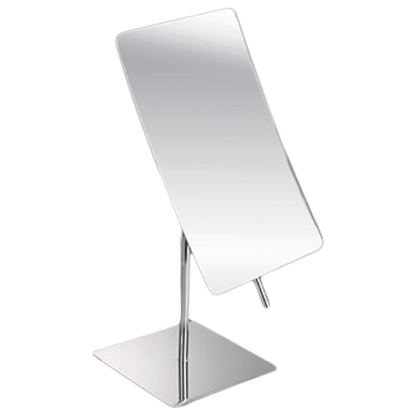 Afina 5" x 8" Polished Chrome 5X Magnification Rectangle Table Top Makeup Mirror