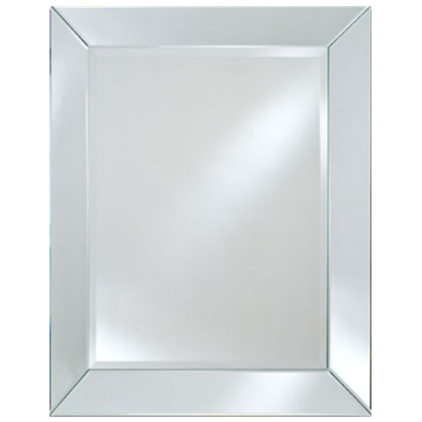 Afina 51" x 40" Radiance Venetian Rectangular Cut Glass and Etched Wall Mirror
