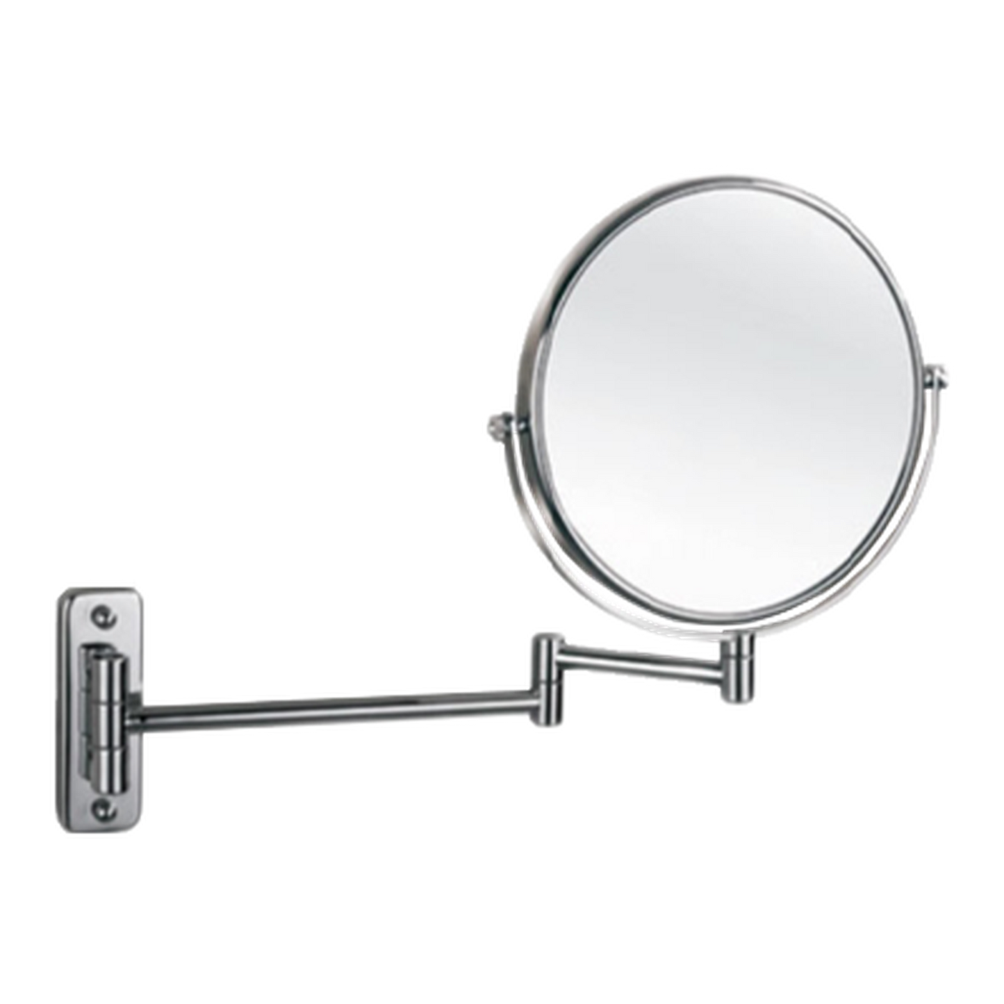 Afina 8" Polished Chrome Round Double Sided Wall Mount Makeup Mirror