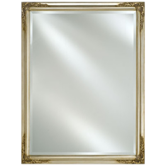 Afina Estate 16" x 22" Antique Silver Distinctive Wood Framed With 1" Bevel Mirror