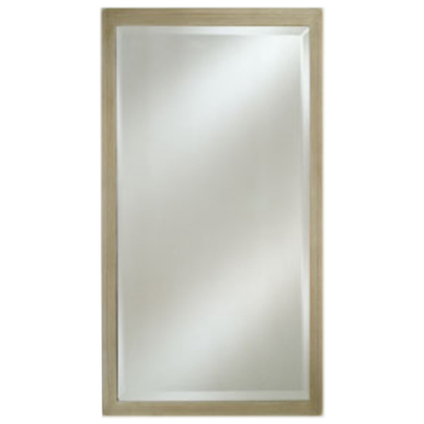Afina Estate 16" x 22" Brushed Silver Distinctive Wood Framed With 1" Bevel Mirror