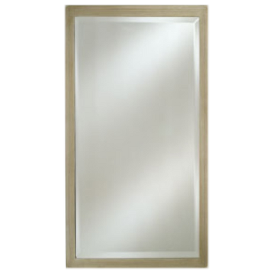 Afina Estate 16" x 22" Brushed Silver Distinctive Wood Framed With 1" Bevel Mirror