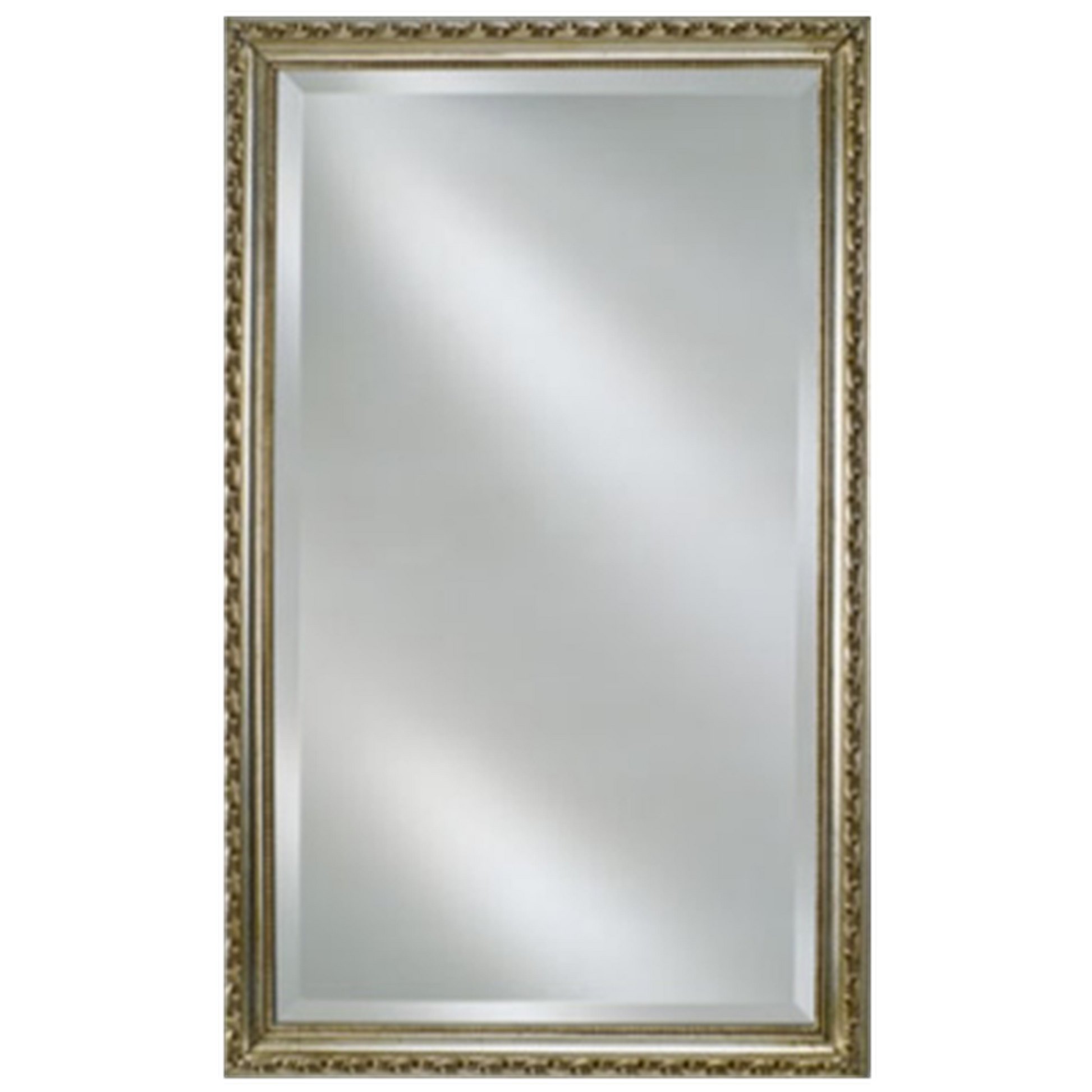 Afina Estate 16" x 26" Antique Silver Distinctive Wood Framed With 1" Bevel Mirror