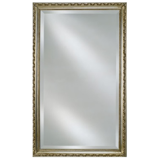 Afina Estate 16" x 26" Antique Silver Distinctive Wood Framed With 1" Bevel Mirror