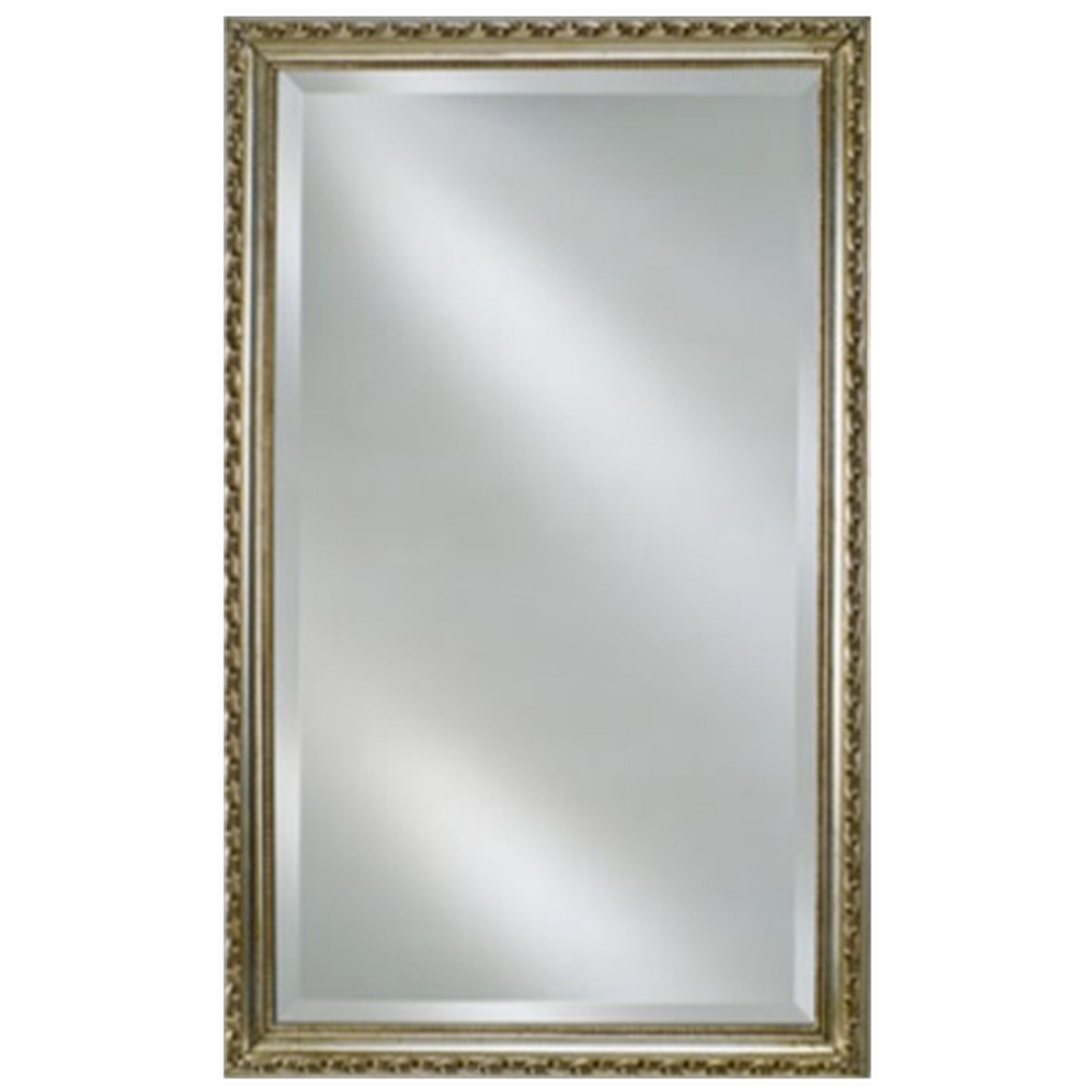 Afina Estate 24" x 30" Antique Silver Distinctive Wood Framed With 1" Bevel Mirror