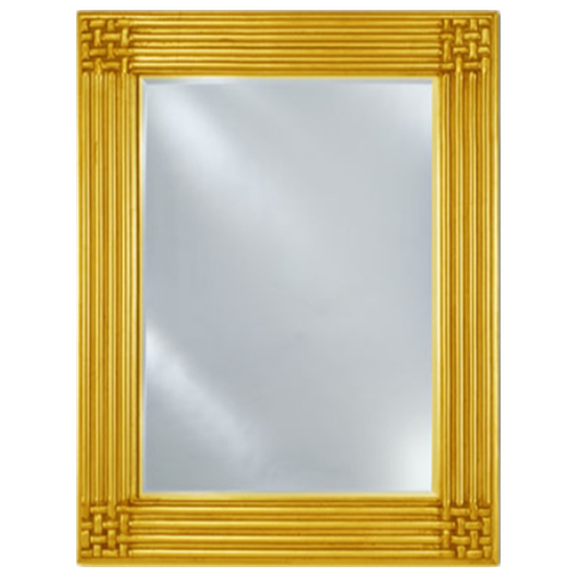 Afina Estate 28" x 34" Antique Gold Vanderbilt Decor Frame With 1" Bevel Mirror