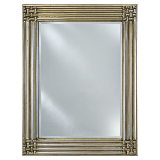 Afina Estate 28" x 34" Antique Silver Vanderbilt Decor Frame With 1" Bevel Mirror