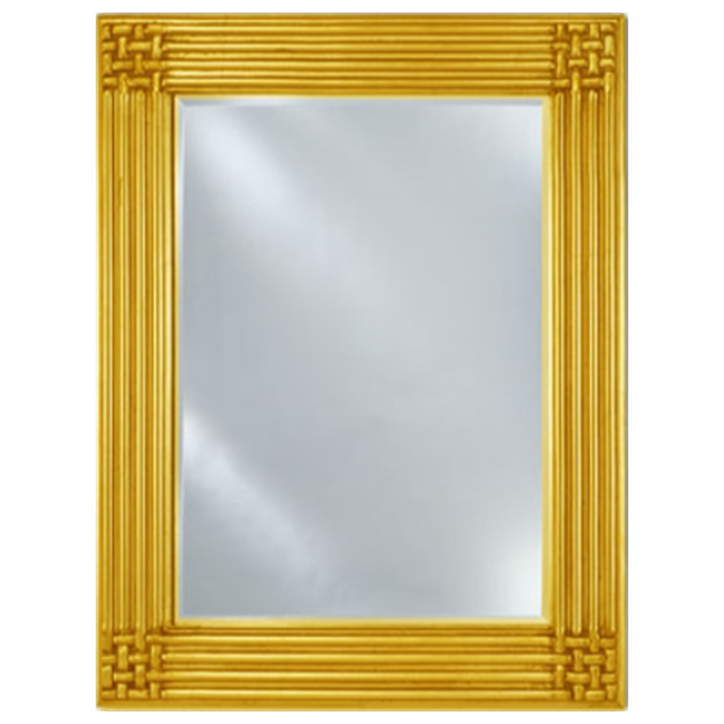 Afina Estate 42" x 34" Antique Gold Vanderbilt Decor Frame With 1" Bevel Mirror