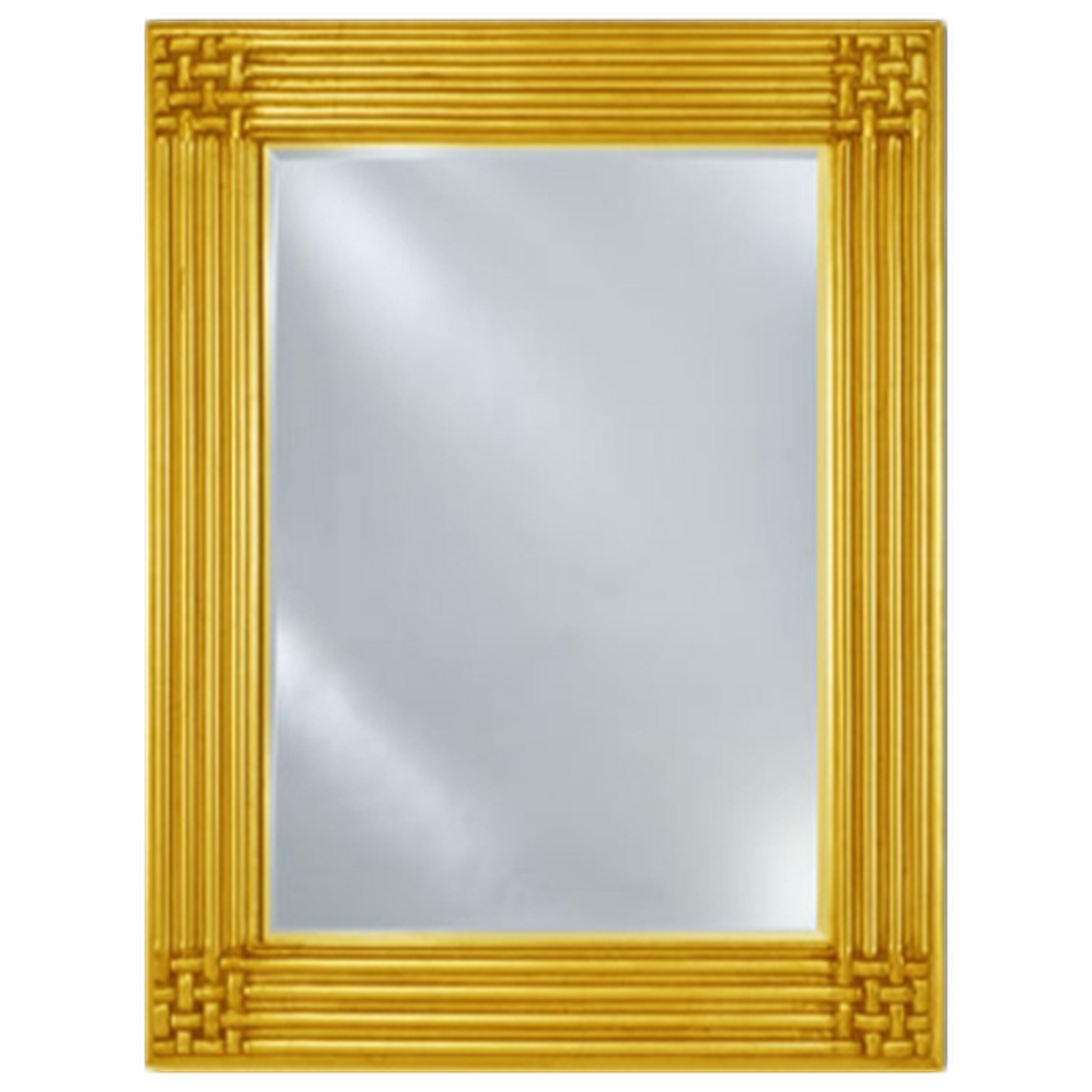 Afina Estate 51" x 40" Antique Gold Vanderbilt Decor Frame With 1" Bevel Mirror