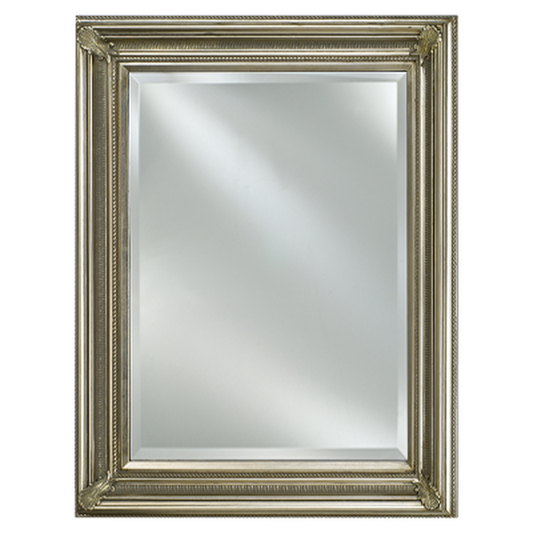 Afina Estate 51" x 40" Antique Silver Distinctive Wood Framed With 1" Bevel Mirror