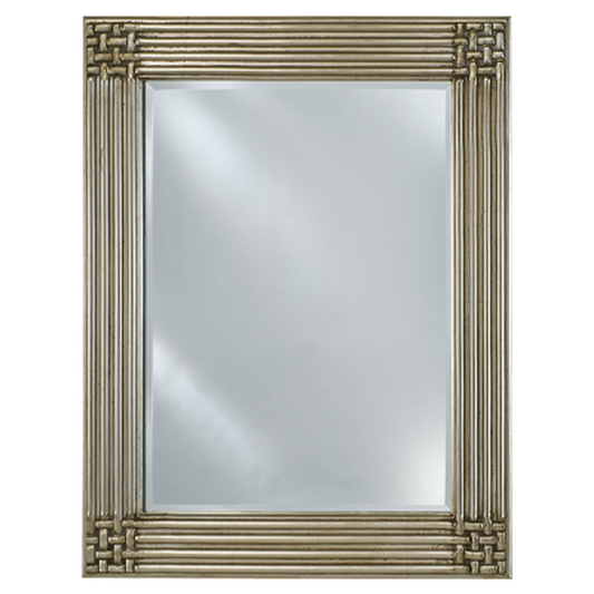 Afina Estate 51" x 40" Antique Silver Vanderbilt Decor Frame With 1" Bevel Mirror