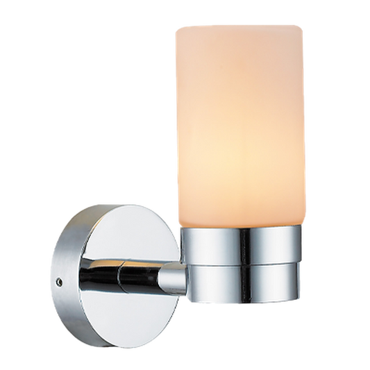 Afina Natural White 1-Light G9-LED Bulb Contemporary Glass Sconce