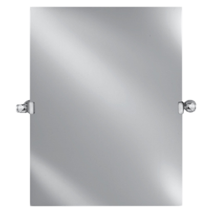 Afina Radiance 16" x 22" Rectangular Frameless Polished Edge Wall Mirror With Polished Chrome Transitional Tilt Bracket