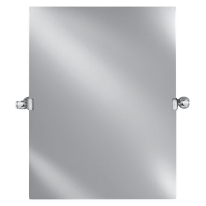 Afina Radiance 24" x 30" Rectangular Frameless Polished Edge Wall Mirror With Polished Chrome Contemporary Tilt Bracket