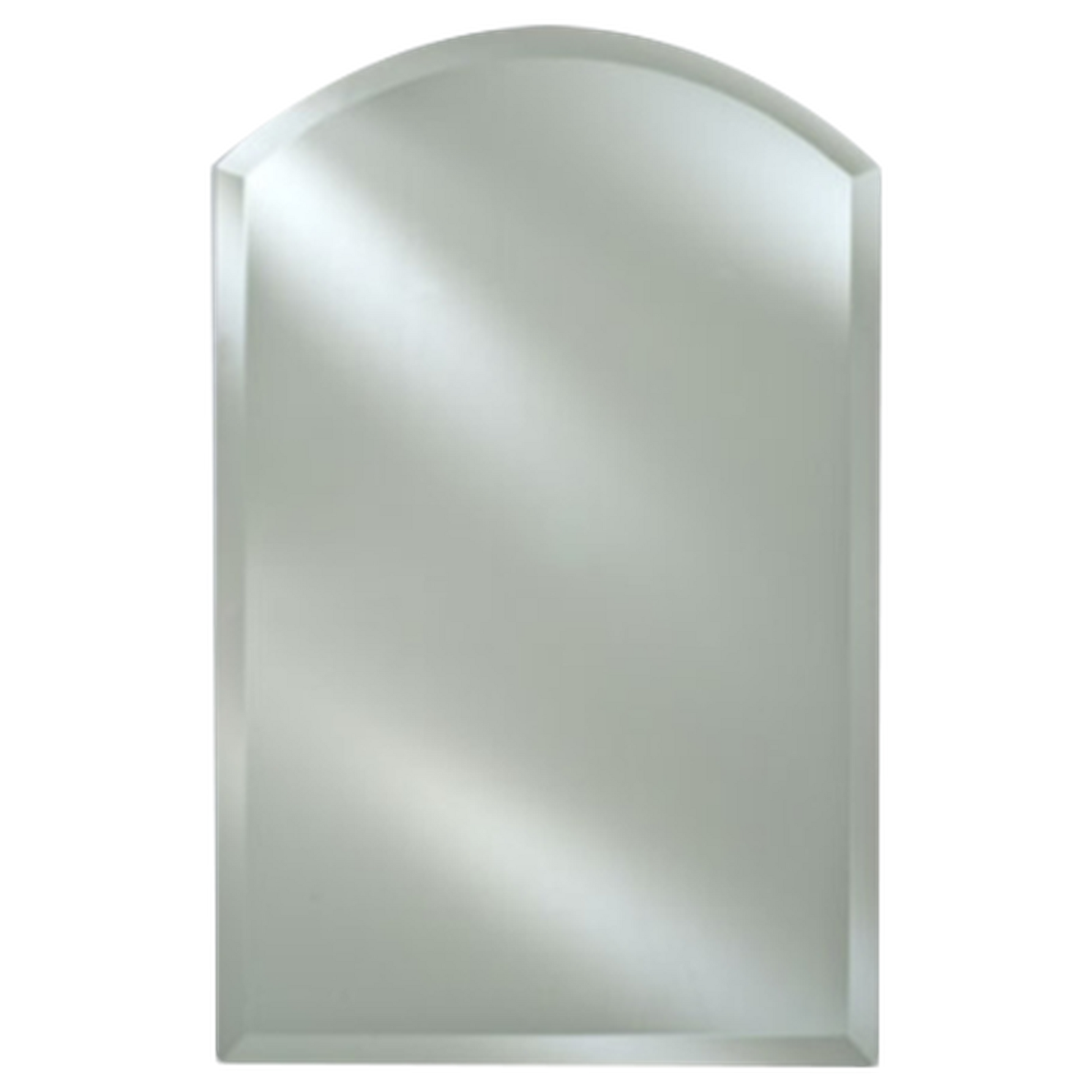 Afina Radiance Frameless 16" x 25" Arch Top 1" Beveled Mirror