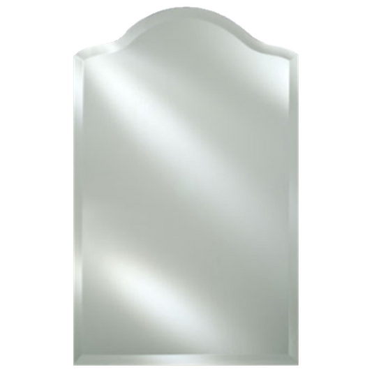 Afina Radiance Frameless 16" x 25" Scallop Top 1" Beveled Mirror