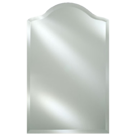 Afina Radiance Frameless 24" x 35" Scallop Top 1" Beveled Mirror