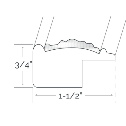 Afina Signature 30" x 36" Aristocrat Antique Silver Frame Mirror